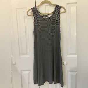 Olivia Rae Striped Black and White Sleeveless Dress